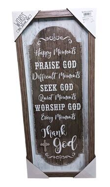 NEW Kirklands WORDS TO LIVE BY Religious Christian Decorative Wall Art Hanging